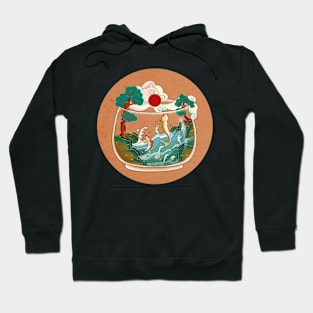 Minhwa: Jumping Carps Terrarium C Type (Korean traditional/folk art) Hoodie